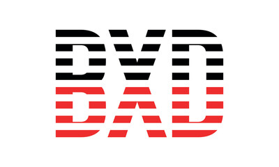 BXD three initial letter iconic line negative space minimal logo design vector template. monogram, abstract, wordmark, business, typography, minimalist, brand, company, flat, modern, unique, simple