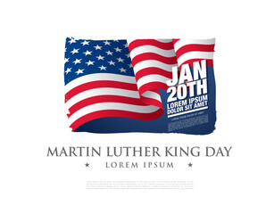 martin luther king day banner layout design, vector illustration