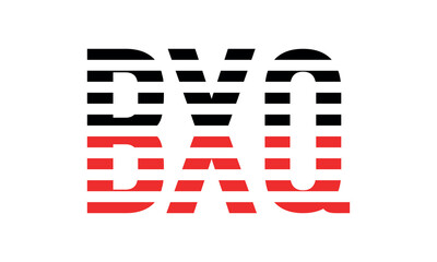 BXQ three initial letter iconic line negative space minimal logo design vector template. monogram, abstract, wordmark, business, typography, minimalist, brand, company, flat, modern, unique, simple