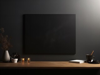 Artistic Canvas Print Mockup for Home and Gallery Decor - AI Generated