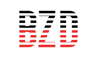 BZD three initial letter iconic line negative space minimal logo design vector template. monogram, abstract, wordmark, business, typography, minimalist, brand, company, flat, modern, unique, simple