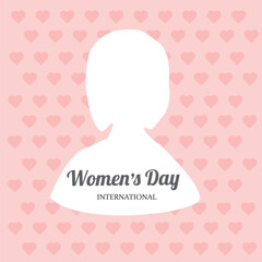 women's Day card vector illustration