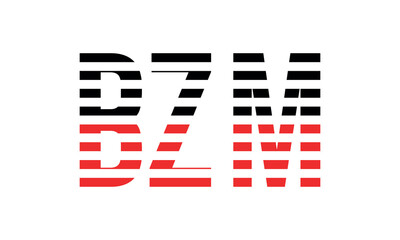 BZM three initial letter iconic line negative space minimal logo design vector template. monogram, abstract, wordmark, business, typography, minimalist, brand, company, flat, modern, unique, simple