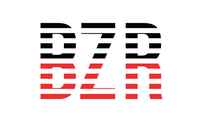 BZR three initial letter iconic line negative space minimal logo design vector template. monogram, abstract, wordmark, business, typography, minimalist, brand, company, flat, modern, unique, simple