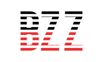 BZZ three initial letter iconic line negative space minimal logo design vector template. monogram, abstract, wordmark, business, typography, minimalist, brand, company, flat, modern, unique, simple