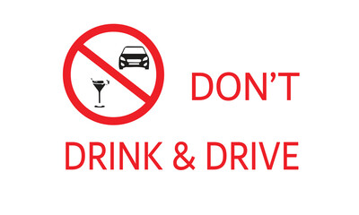 don't drink & drive sign