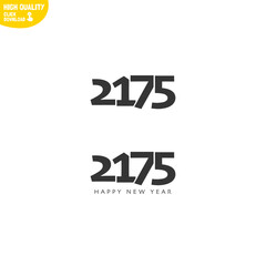 Creative Happy New Year 2175 Logo Design