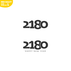 Creative Happy New Year 2180 Logo Design