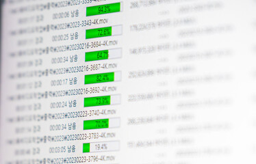 Status bar of data transmission over internet, cyber security, internet security connection