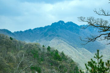Martin Highway, Lu'an City, Anhui Province - winding mountain scenery against the blue sky