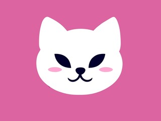 a minimalist cat icon with clean lines and a modern aesthetic