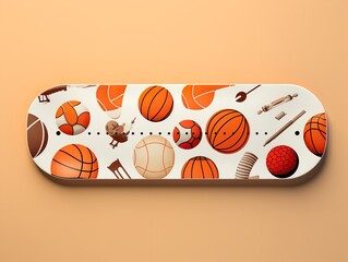 Trendy Skateboard Deck Mockup for Sports and Lifestyle - AI Generated