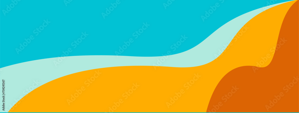 Canvas Prints Minimalist blue and orange background.