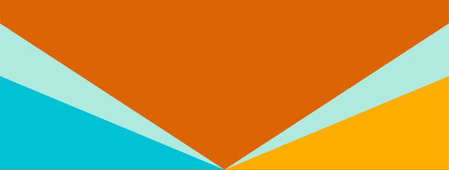 Minimalist blue and orange background.