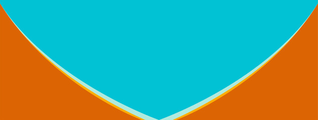 Minimalist blue and orange background.
