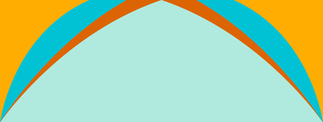 Minimalist blue and orange background.