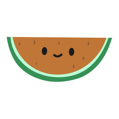 Obraz premium Cute watermelon vector illustration