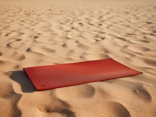 Tranquil Yoga Mat Mockup for Wellness and Fitness - AI Generated