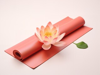 Tranquil Yoga Mat Mockup for Wellness and Fitness - AI Generated