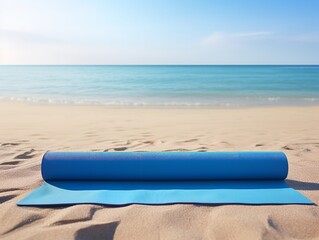 Tranquil Yoga Mat Mockup for Wellness and Fitness - AI Generated