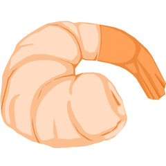 cartoon shrimp vector