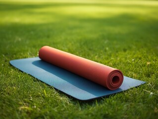 Tranquil Yoga Mat Mockup for Wellness and Fitness - AI Generated