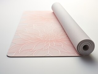 Tranquil Yoga Mat Mockup for Wellness and Fitness - AI Generated