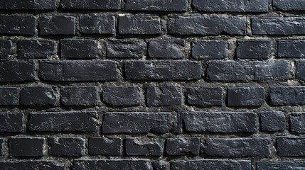 Fototapeta premium black brick wall, dark background. Texture of a black painted background.