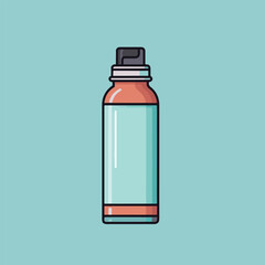 bottle drink thermos sporty icon illustration