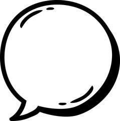 Doodle Round Speech Bubble