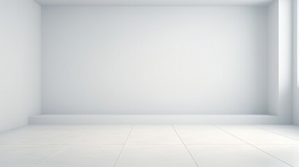 Elegant Abstract White Studio Background for Product Presentation: Modern, Minimal, and Clean Design for Commercial Advertising and Branding