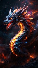 dragon in fire
