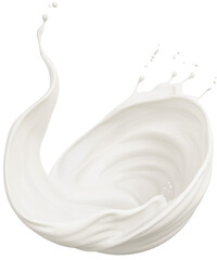 Milk splash, yogurt or white milk cream 3d illustration.