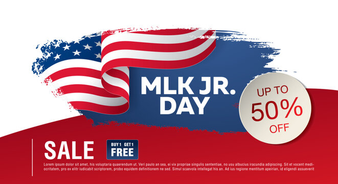 martin luther king day sale banner layout design