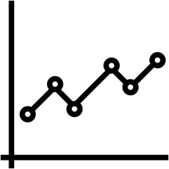 Line Chart Vector Icon