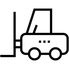 Forklift Truck Vector Icon