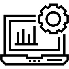 Laptop Settings Vector Icon