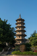 The ancient architectural pagoda in Uta Park, Fuzhou, China