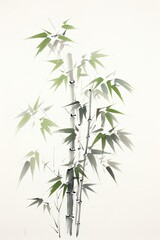 Bamboo painting in traditional Chinese style