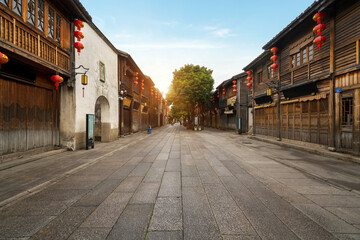 Fototapeta na wymiar Sanfang Qixiang Historical Block, Fuzhou City, Fujian Province, China