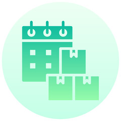 delivery schedule gradient round vector icon