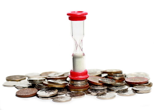 saving money with time no people stock images stock photo