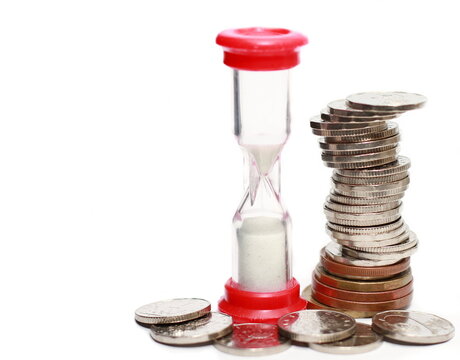 saving money with time no people stock images stock photo