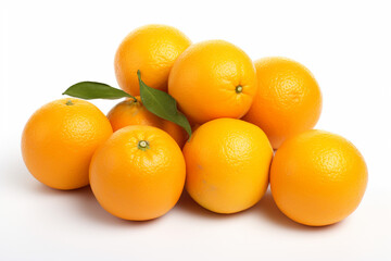 Orange fruit on white background