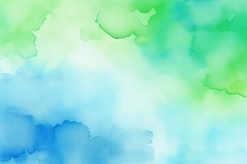 watercolor background with green and blue tones