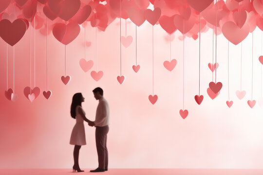 Love in Art, Valentine's Couple - A charming concept image capturing the essence of romance.