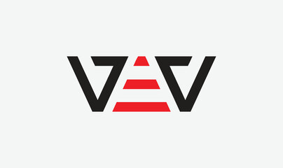 v e v letter modern company logo letter mark