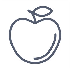 Apple icon vector. Apple fruit symbol illustration. Flat design style on white background.