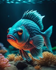 Fototapeta na wymiar Beautiful fish underwater