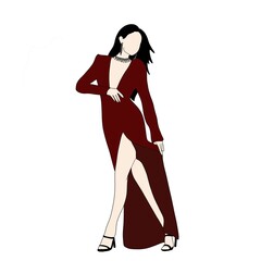 A modern beautiful stylish woman 